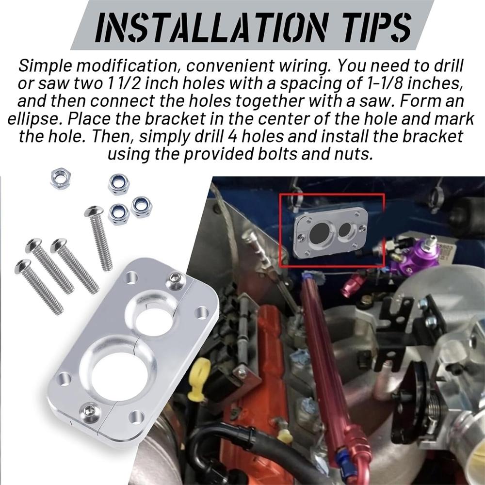 01232023 Кронштейн для проходки через брандмауэр для Holley Terminator X Max Eliminates