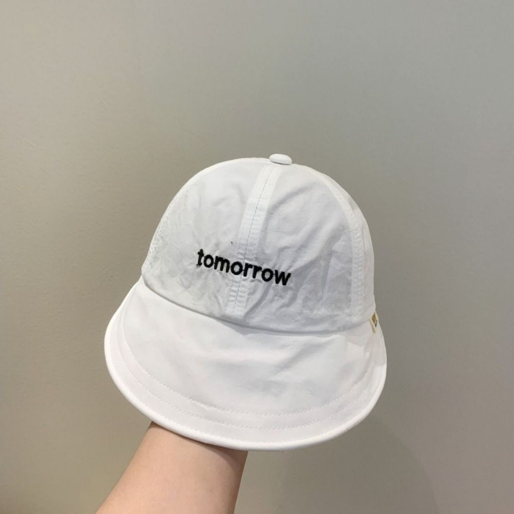 Wide Brim Baby Bucket Hat Cotton Beach Cap Fashion Peaked Cap  Baby