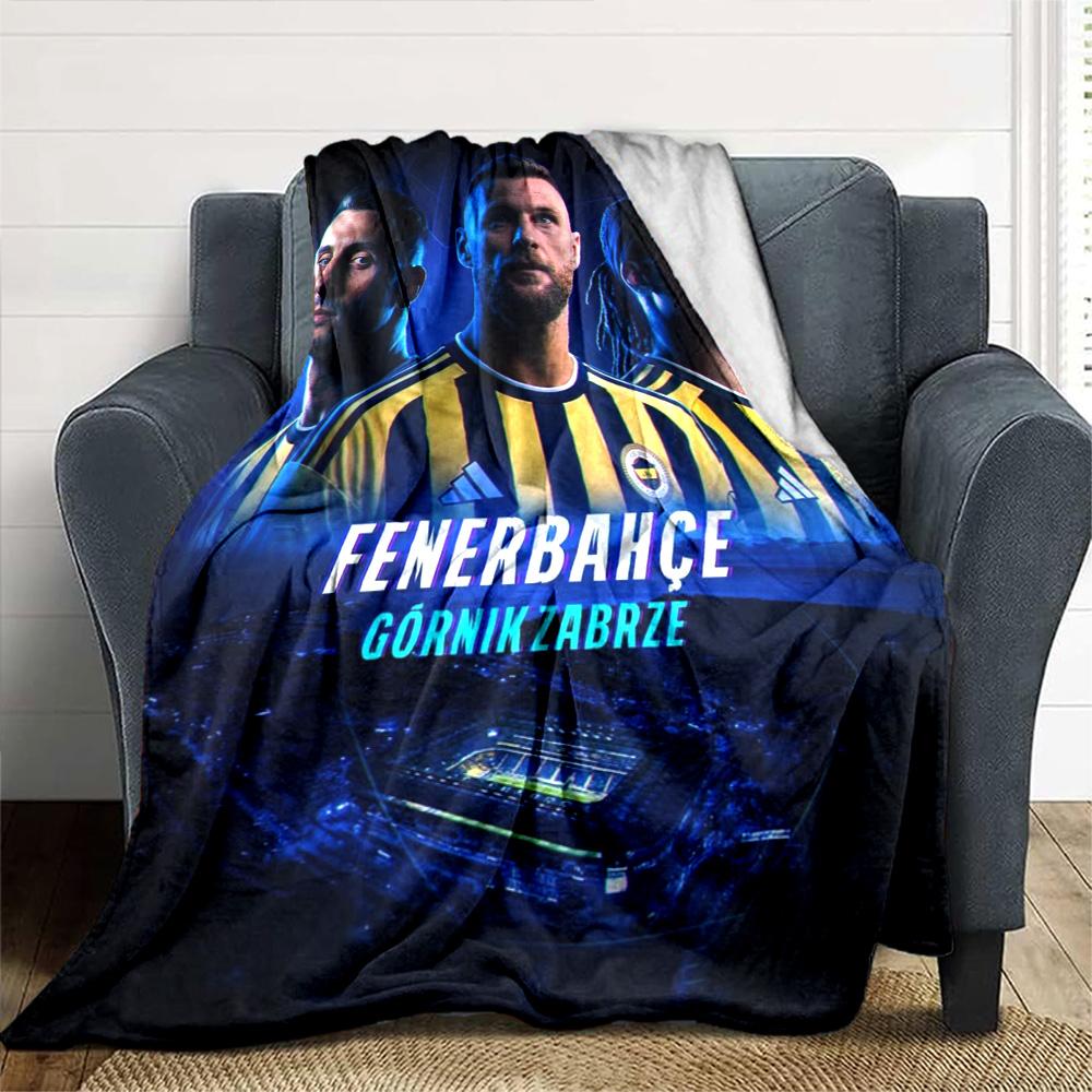 Fenerbahce Football Team Player Collage Print Flannel Blanket Soft Throw Blanket Sofa Couch Bed Decor Soccer Fan Gift