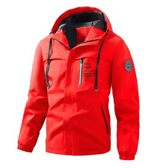 Мужская повседневная куртка с капюшоном на флисовой подкладке - Коллекция Осень/Зима 2025