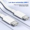 Двойной кабель USB-C 100W PD для быстрой зарядки Type C на Type C для iPhone 15 Plus 16 Pro Max Samsung Кабель для передачи данных для быстрой зарядки С коробкой
