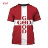 Summer Round Neck 3D Jesus Pattern Print Top Fashionable Casual Short Sleeved Men's T-shirts