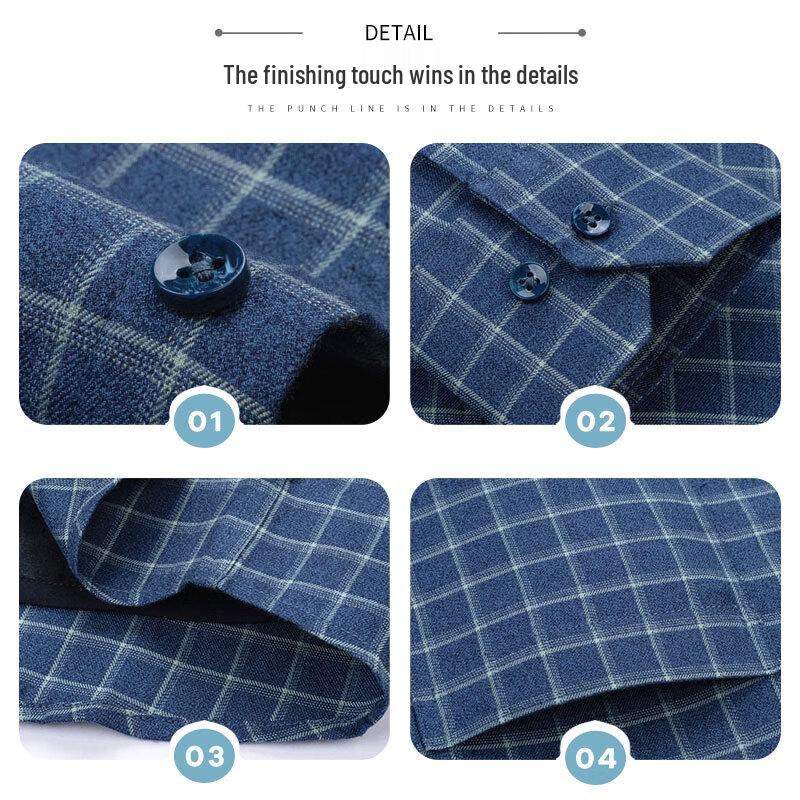 Мужская плотная терморубашка FIRS с флисовой подкладкой, в стиле business casual