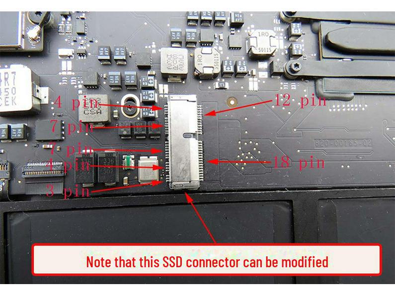 Карта-адаптер SSD для MacBook для моделей 2013-2015 гг. — преобразование NVMe PCIe