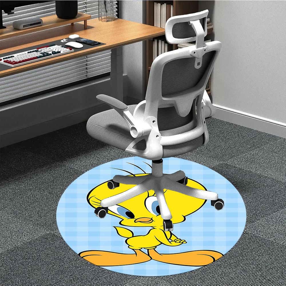 1 шт. Коврик Looney Tunes Птичка Твити, Круглый коврик для офиса, Под офисные стулья, Спальня, Гостиная, Декор для дома a1022308