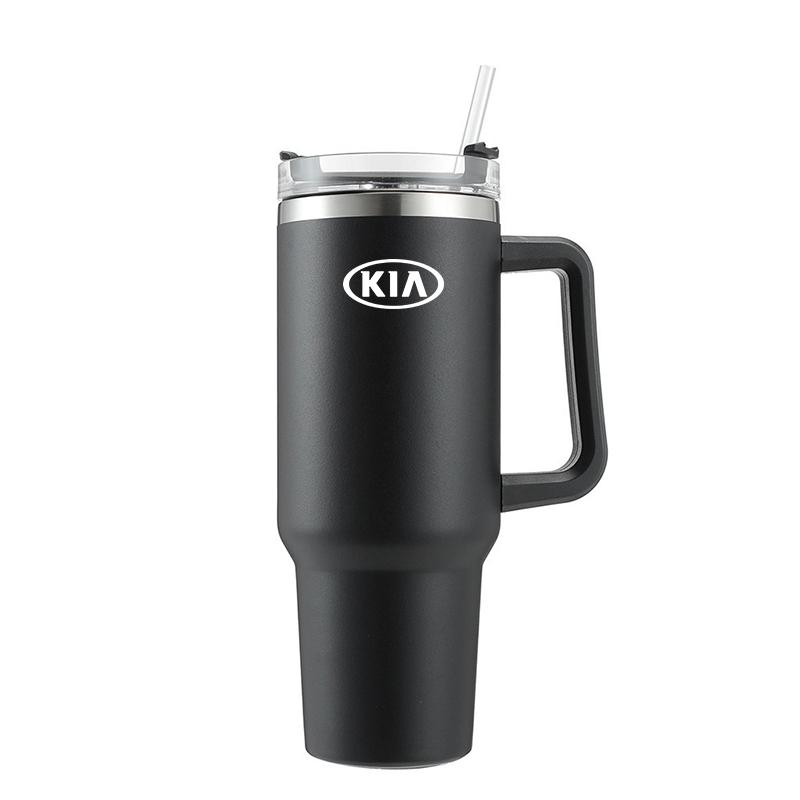 BXAOK1 Vacuum Flask Travel Thermal Cup Stainless Steel Coffee Mug For Kia Stinger Sonet Ceed Stonic Optima K7 K5 K8 K3 Seltos Telluride
