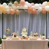 Metal Table Arch Hanging Rod Stand 16"-48'' Tall 31"-98" Length Adjustable Arch Brackets Heavy Duty Decoration Holder for Balloons Ribbons Photos