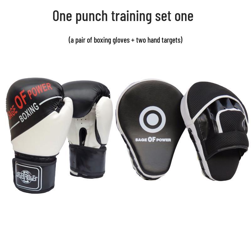 Unisex Training Boxing Set: Adult & Children's Gloves, Sanda Foot & Hand Targets