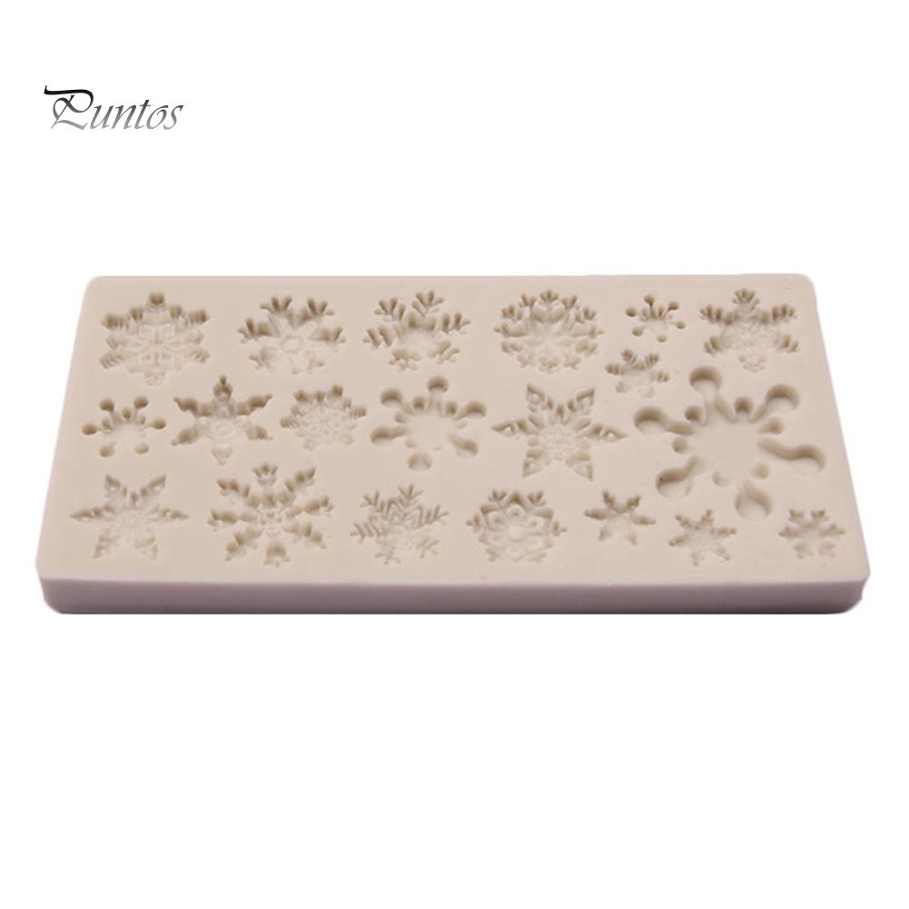 Силиконовая форма в виде снежинок для выпечки и кондитерских изделий