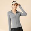 Women's Sun Protection Athletic Jacket Full Zip Long Sleeve Sun Shirts Quick Dry Workout Jackets for Running Yoga Cycling Hiking