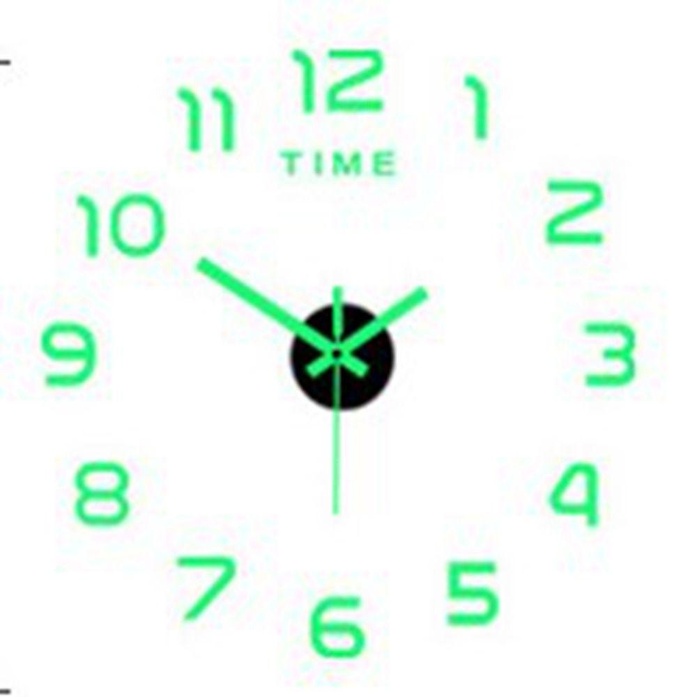 3D Living Room Home Decor Easy Use DIY Frameless Design Mirror Stickers Wall Sticker Clock Decal