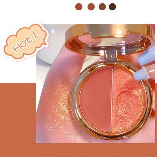 Two-tone Eyeshadow Palette Earth Pearlescent Matte Natural Brightening Sleeper Silkworm Contouring Waterproof Eyeshadow Tray Lasting Setting Makeup