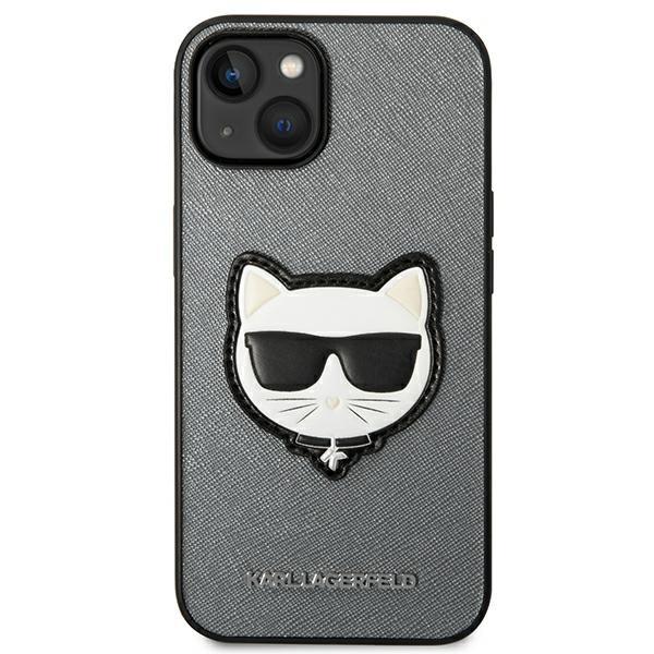 Чехол для iPhone 14 Plus Karl Lagerfeld Hardcase Saffiano Серебристый