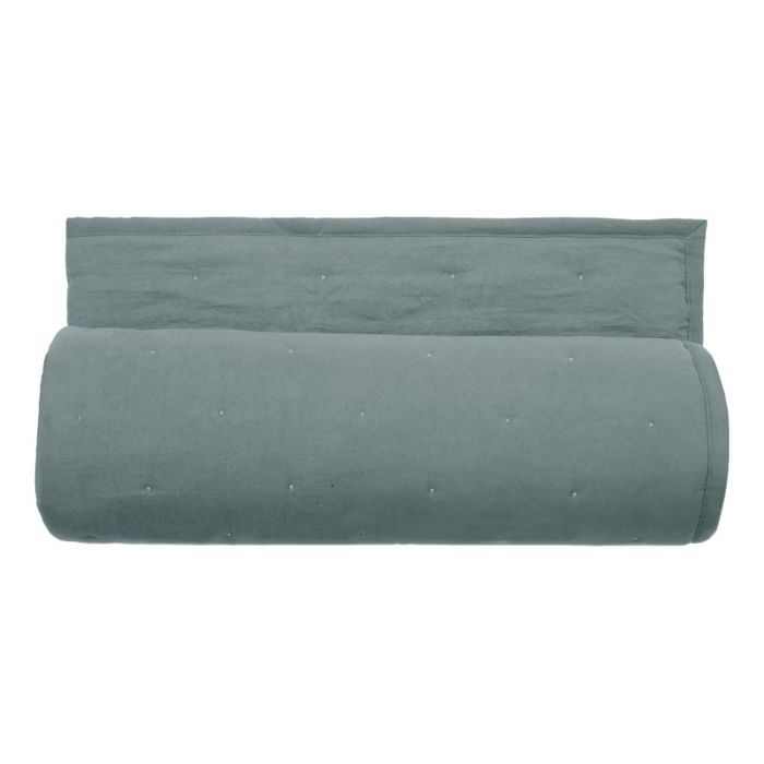 Washed Microfibre Quilted Bedspread "Céleste" All Sizes Vent Du Sud - Céleste Lichen - 180 X 240 Cm for Single Bed