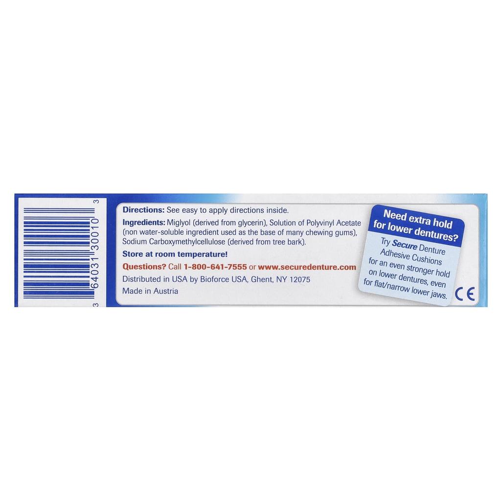 Secure Denture Водостойкий клей для зубных протезов, 1,4 унции (40 г)