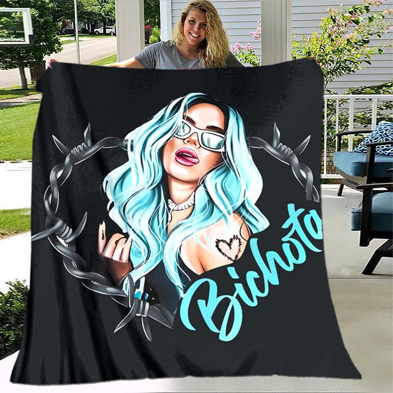 1pc Blanket Karol G Print Design, Lightweight Blanket for Sofa, Bed- Soft &Warm, Gift for All Seasons like Christmas, Halloween
