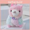 Colorful Tie-dye Llama Plush Toy Keychain Adorable Backpack Charm Gift For Kids