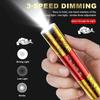 Portable LED Flashlight Monkey King Carving Dragon Golden Cudgel Stick Torch Flashlight Outdoor Emergency Light Create Design