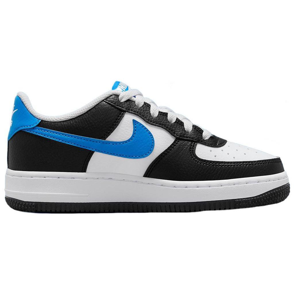 Nike Air Force 1 Low GS Black Light Photo Blue Kids Sneakers White FN8008-001