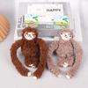 Creative Cartoon Sloth Plush Toy Stuffed Monkey Doll Keychain Cute School Bag Pendant Car Key Holder Couple Gifts