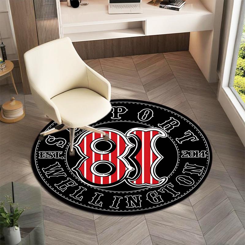 Gang violence Motorcycle enthusiasts Hells Angels Motorcycle Club circular carpet is soft, home, bedroom, door mat decoration, and non slip carpet E5