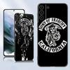 Сыны Анархии ТВ черный силиконовый чехол для телефона Samsung Galaxy S23 S21 S20 FE S24 S22 Ultra S10E S10 S9 S8 Plus