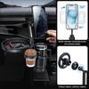 2025 New 4-in-1 Adjustable Cup Holder Mount with Table Tray, 360° Magnetic Phone Holder for Car/Truck Auto Interior Accessories