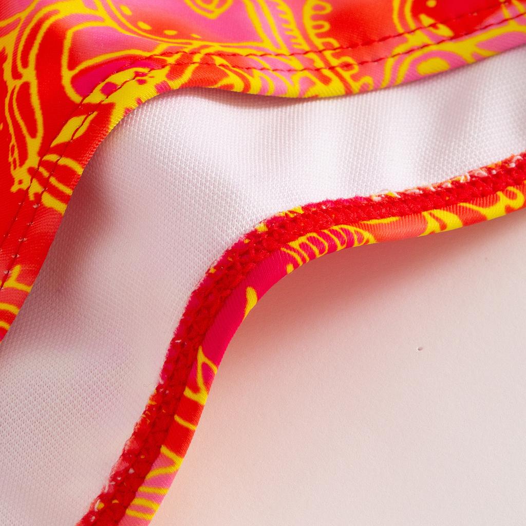 Новый сексуальный цельный купальник для женщин, бикини, шифоновая юбка с оборками и принтом, купальник