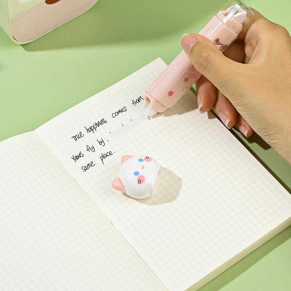 1/4 шт. Лента-корректор Busy Cat и клей-карандаш Милый мультяшный котенок Двусторонняя функция Корректирующие ленты Клей