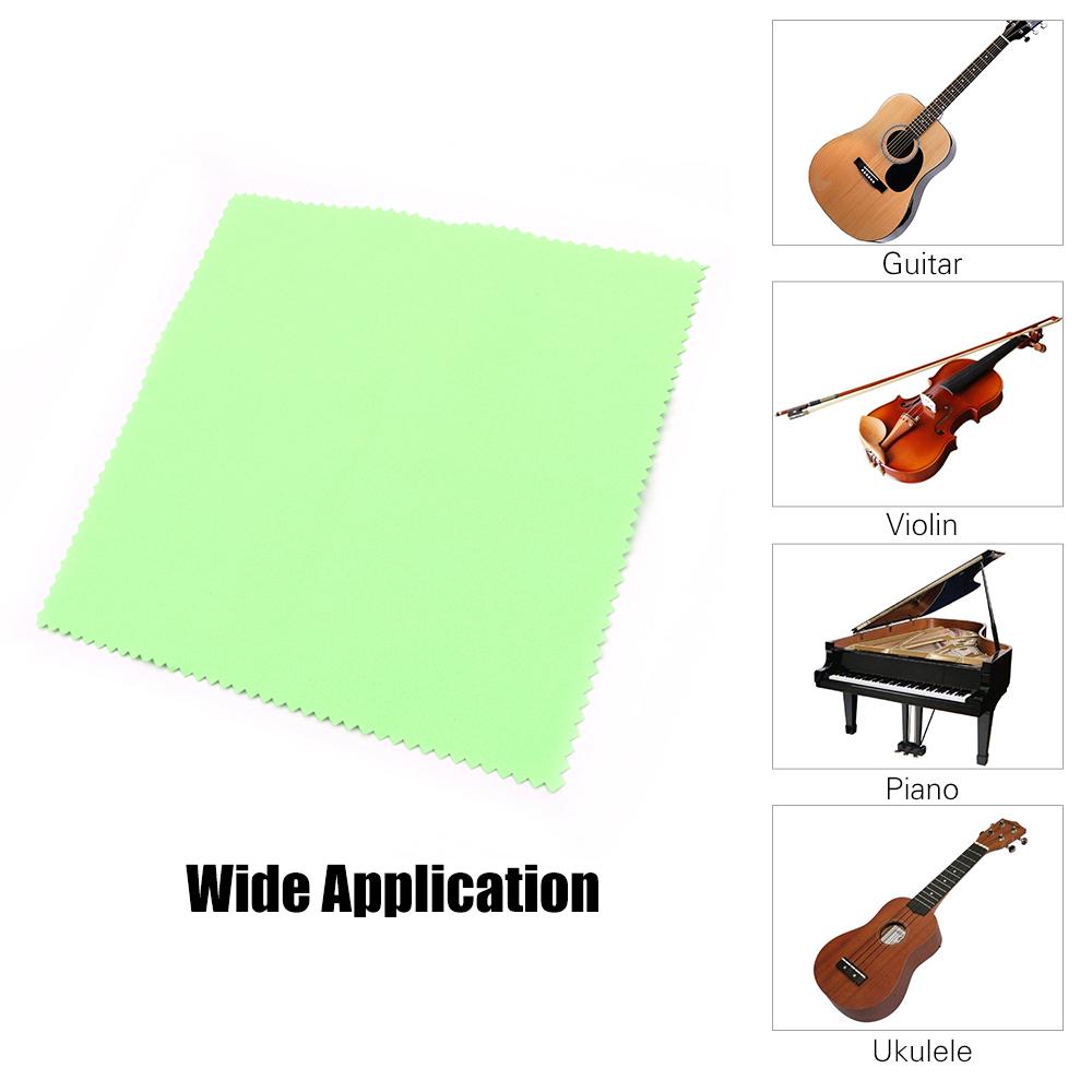 Musical Instruments Cleaning Polishing Cloth 15cm*15cm Size Double Sided Soft Microfiber Cloth Musical Instrument