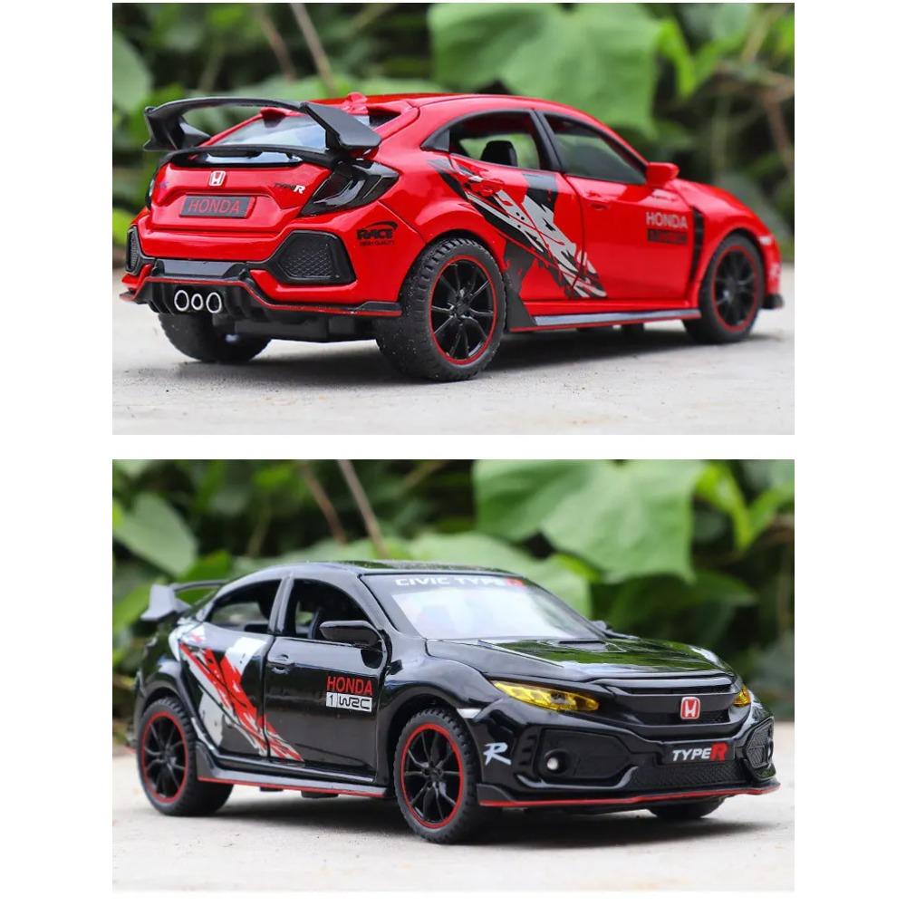 1/32 Honda Civic Type-R Alloy Model, Exquisite Desktop Ornament, The Best Collectible for Car Model Enthusiasts, Halloween Gift