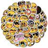 Pack of 60 Cute Yellow Face Expression Stickers for Notebooks, Water Cups, Helmets, and Luggage
