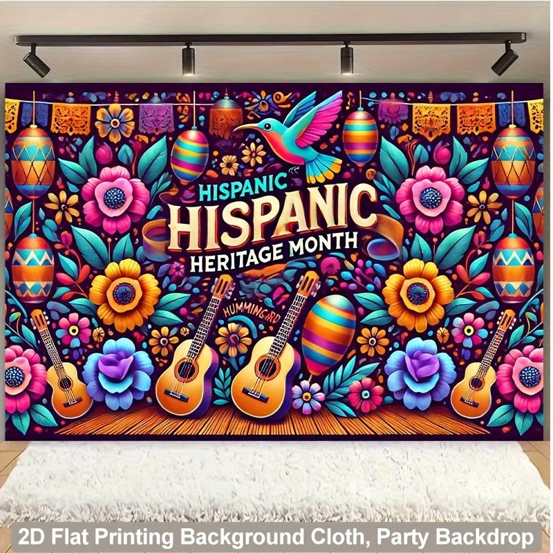 One 2D flat-print background banner celebrating the Hispanic traditional lunar festival