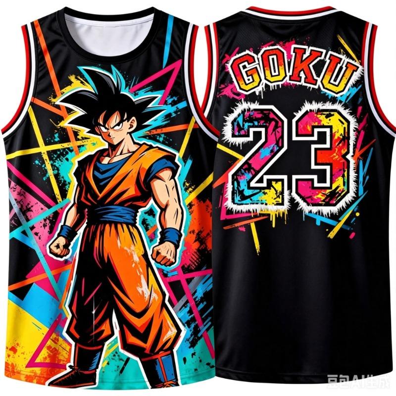 2026 Новая специальная версия баскетбольной майки Dragon Ball Z Goku для взрослых Мужская баскетбольная спортивная жилетка Детский специальный комплект майки