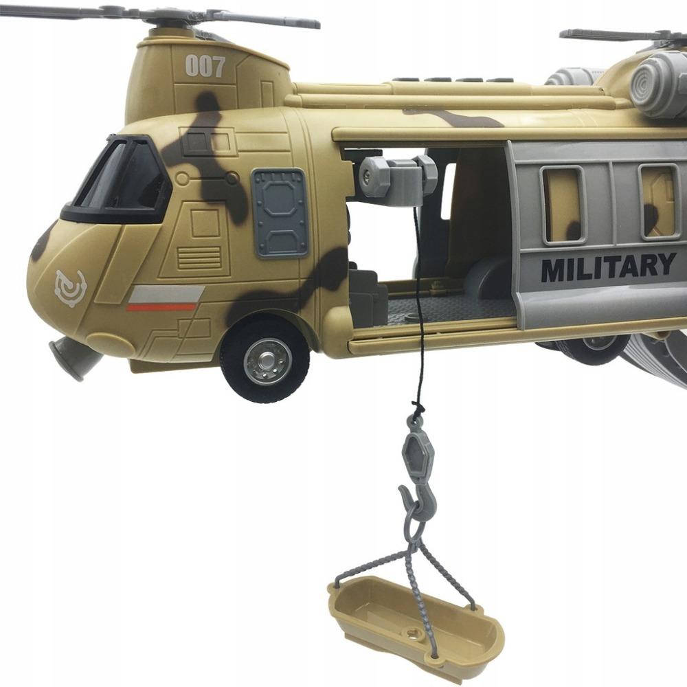 Helikopter Wojskowy Transportowy Wyciągarka Światła Dźwięki