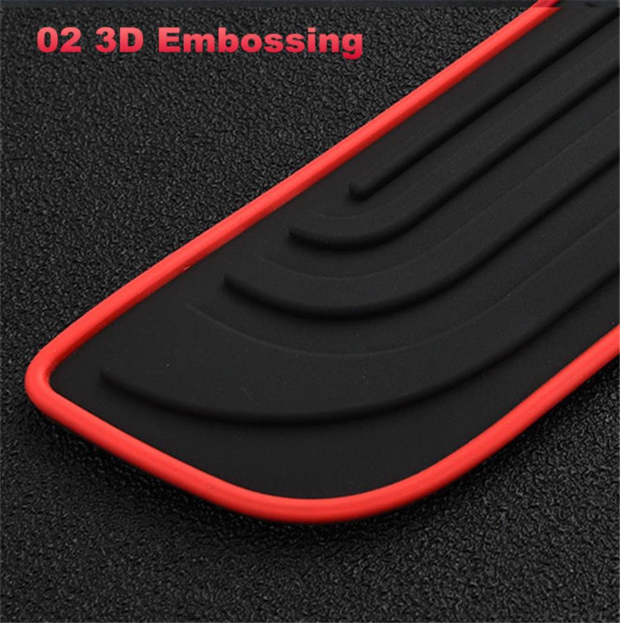 4 шт. Универсальные резиновые накладки на пороги дверей автомобиля, защитные панели, накладки на ступеньки, защита углов бампера