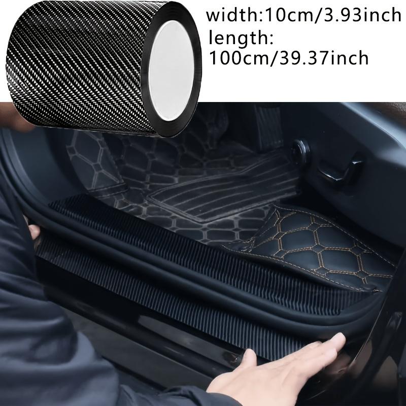 1 Roll of 3D Nano Carbon Fiber Car Door Edge Protector, PVC Waterproof and Scratch-Resistant Adhesive Tape, Universal Anti-Collision Film, Black Color