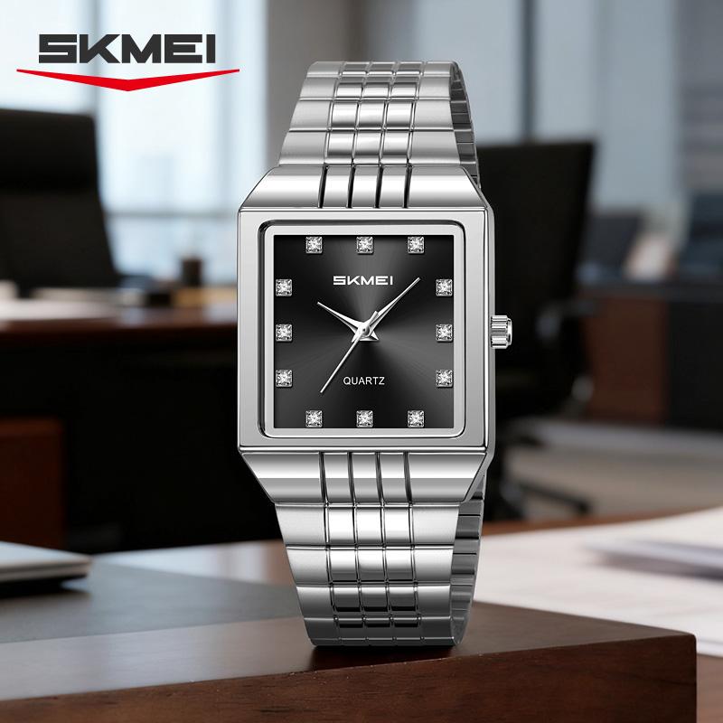 SKMEI 2619 Luxury Watch for Men Casual Mens Stainless Steel Strap Waterproof Quartz Wristwatch Shockproof Watches Reloj Hombre