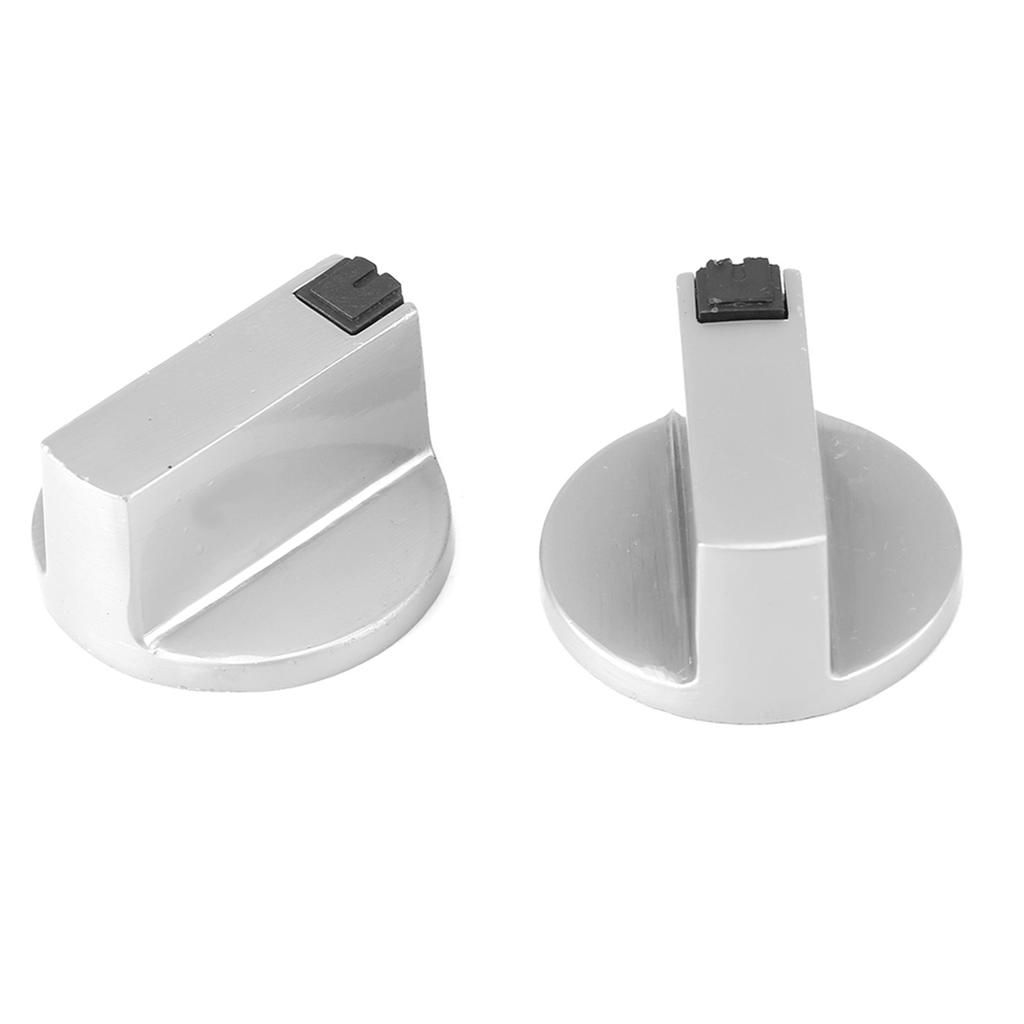 2Pcs 6mm Zinc Alloy Home Kitchen Gas Stove Knobs Cooker Oven Cooktop Metal Switch Control