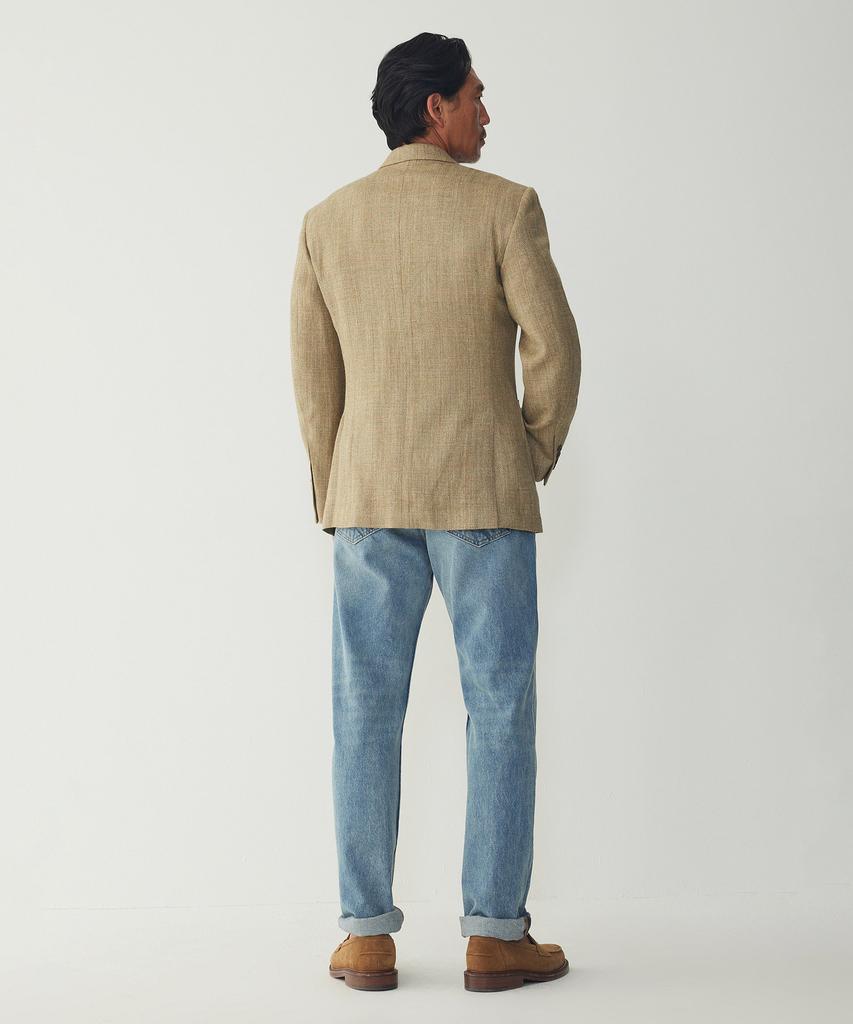Man On The Boon Herringbone Single Jacket_Olive 4716102005