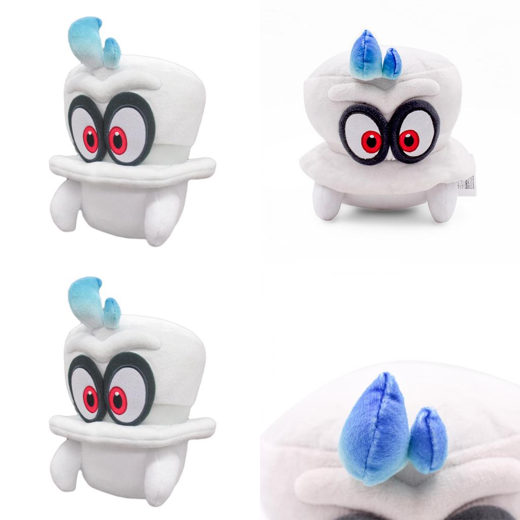Adorable Little Buddy Super Mario Odyssey White Cappy Normal Form 8" Plush Doll For Collectors