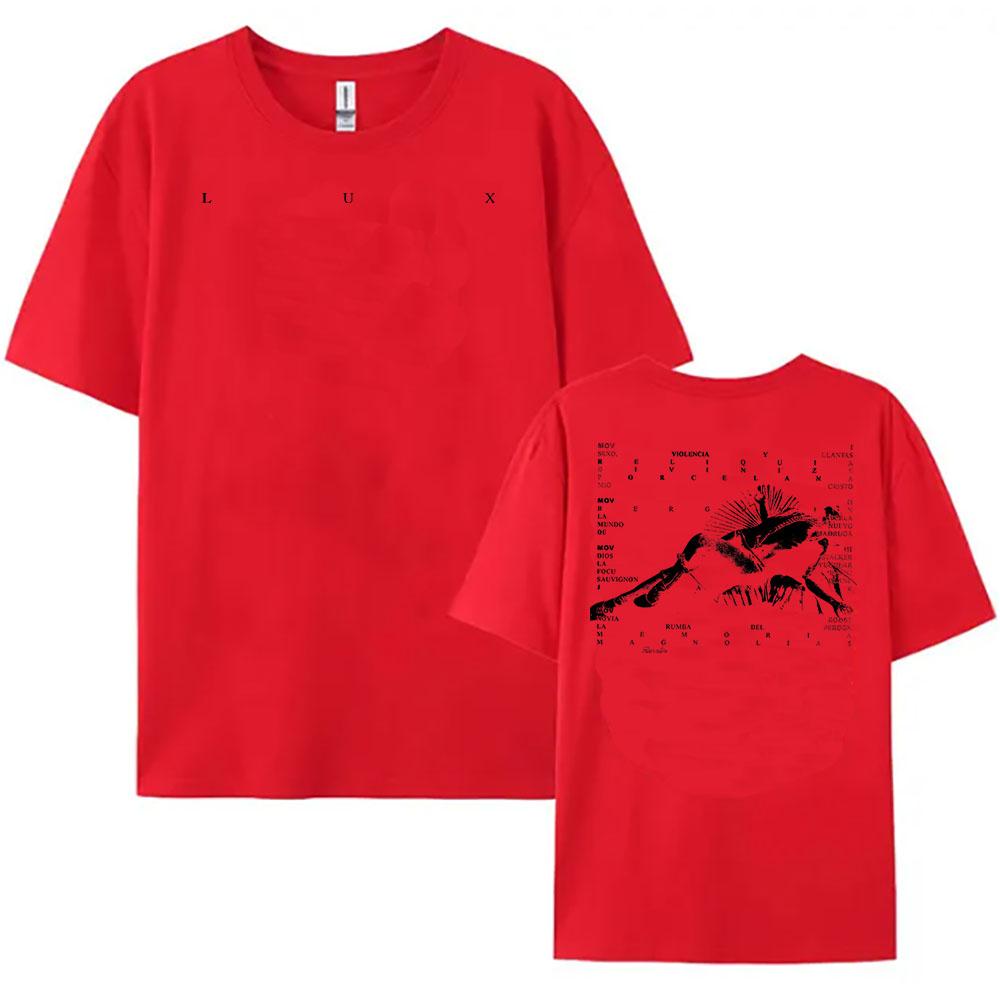 Rosala LUX TRACKLIST TEE Хлопковая футболка с коротким рукавом Модная женская футболка Графическая печать Одежда Унисекс Уличная одежда Женская Унисекс Рубашка