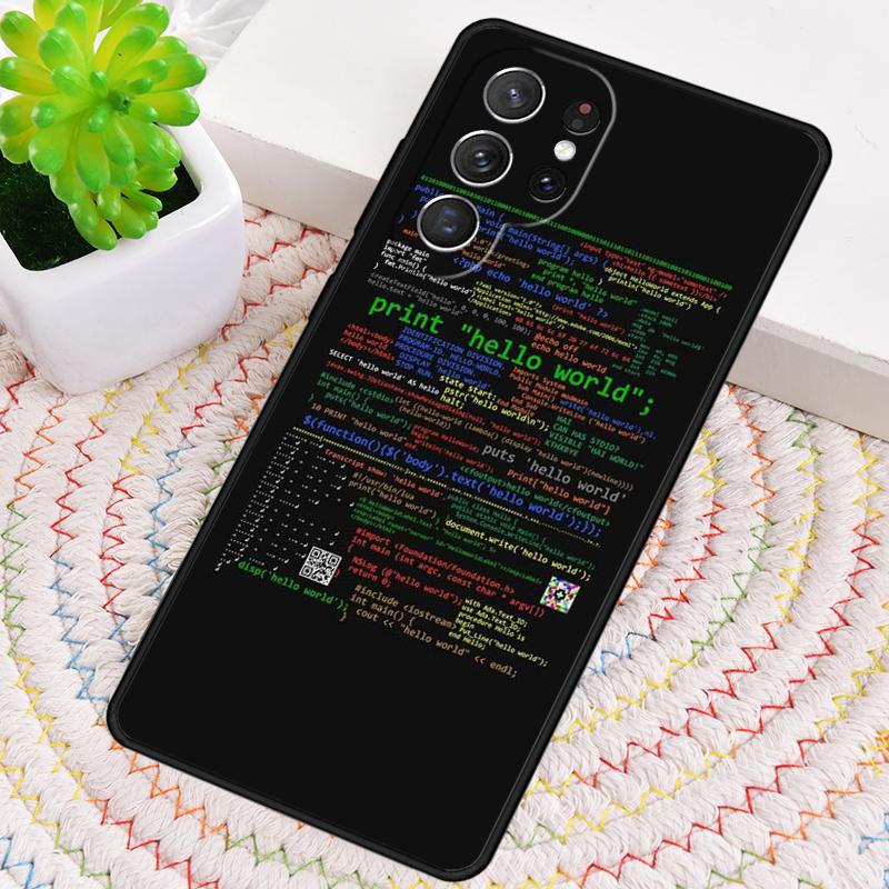 Чехол из ТПУ с изображением языков программирования для Samsung Galaxy note 10 pro S26 S25 S24 S23 S22 Ultra Plus S21 FE S20, противоударный чехол
