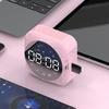 Настольные часы Bluetooth Беспроводное аудио Мини-светодиодное зеркало Цифровой будильник Температура выходного дня Дисплей Настольные часы