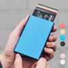 Slim Pop Up Wallet Minimalist Credit Card Holder For Men  Women Blocking Mini Metal Case