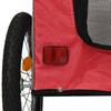 Bicycle Trailer for Dogs Red and Gray Oxford Fabric and Iron