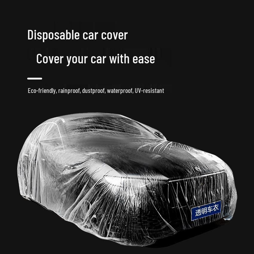 Universal Waterproof Dustproof Disposable PE Car Cover