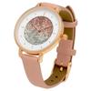 Watch Analog Leather Strap Sparkly Dial Pink Shannon [Fieldwork] Women's Lamé ST284-1