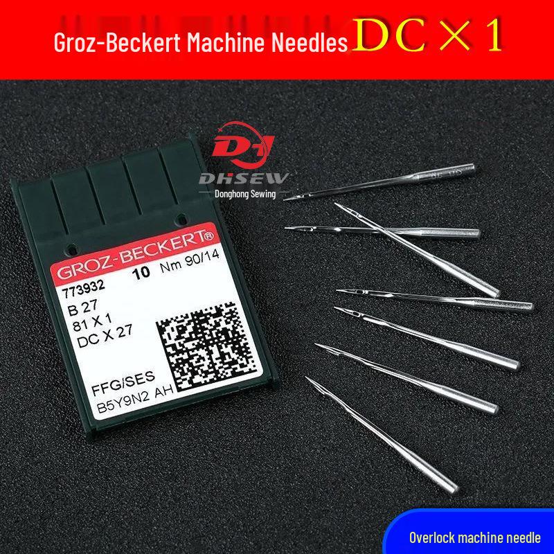 Игла для оверлока Groz-Beckert с золотым покрытием, термостойкая DCx1/DCx27