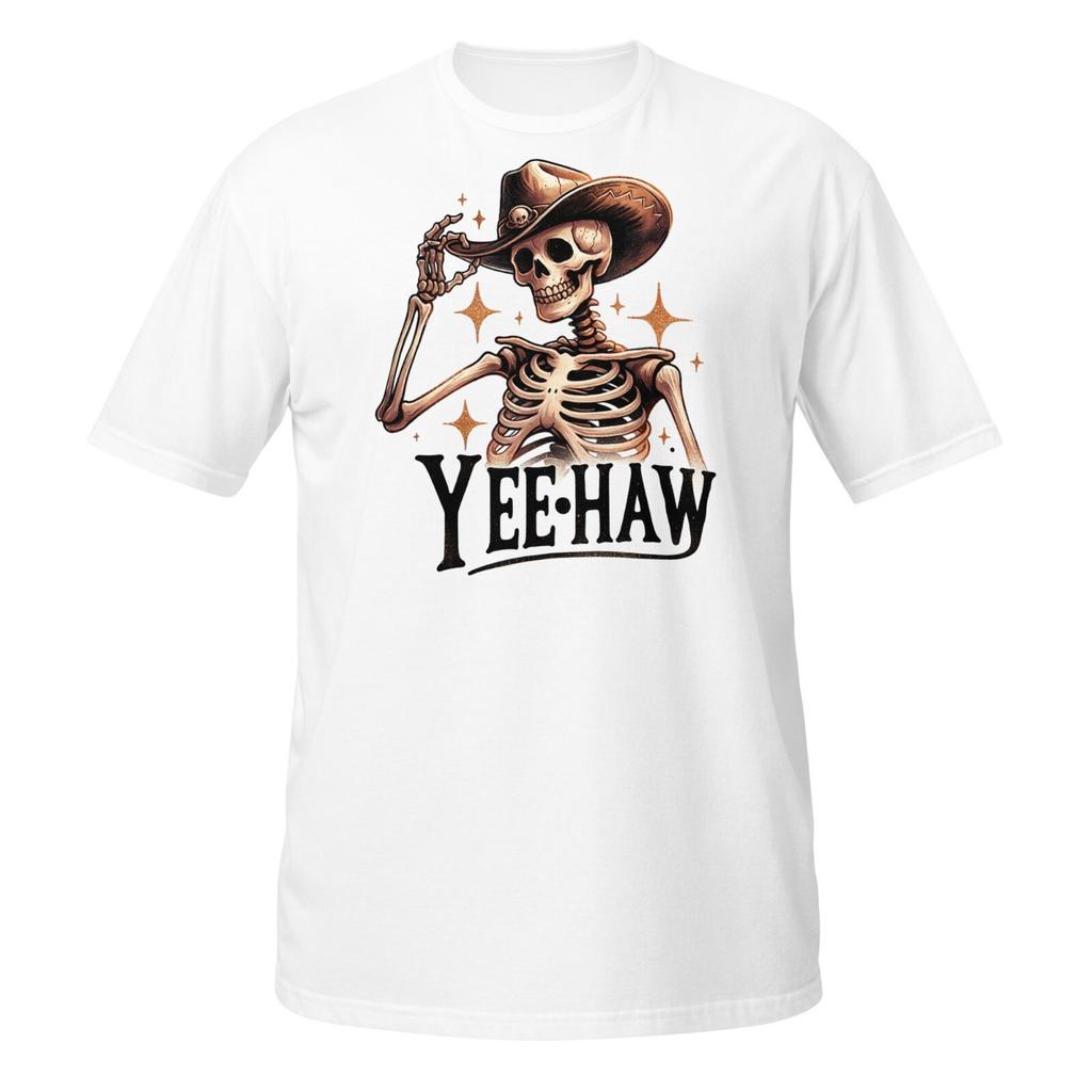 Yeehaw Skeleton Cowboy T-Shirt | Funny Western Grim Cowboy Graphic Tee